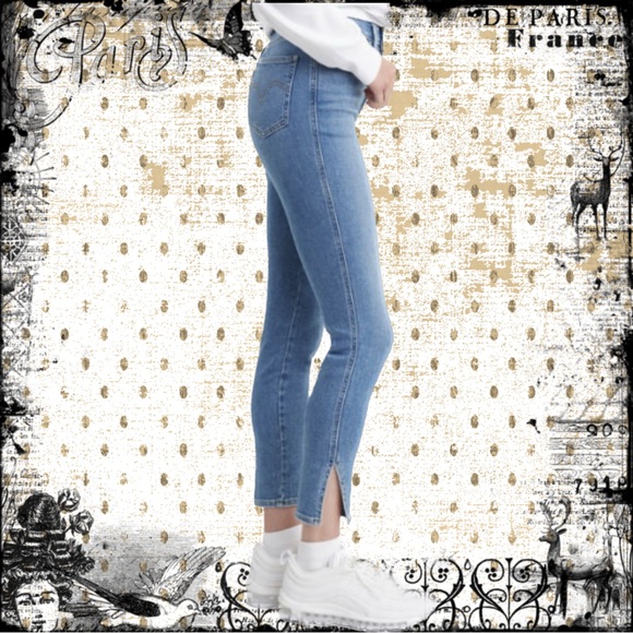 Levis Button Front 721 High Rise Skinny Ankle Jeans size 28 - Picture 8 of 9